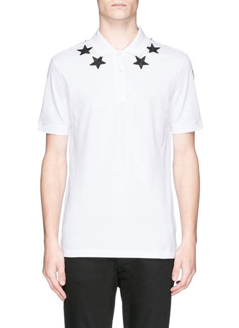 givenchy poloshirt white star on breast